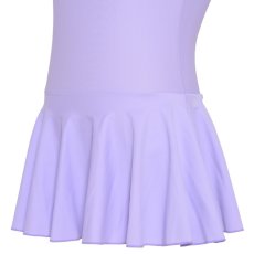 Photo5: Junior Kids Leotard, 'LEICA' Lavender, Pinch gather in the neck with skirt, Cool & Dry, UPF50+ (5)