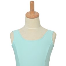 Photo4: Junior Kids Leotard, 'ANNIE' Mint green, Princess line Not easy to be seen through. Cool & Dry, UPF50+ (4)