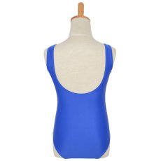 Photo3: Junior Kids Leotard, 'HIROMI'  Royal blue,  Pinch gather in the neck. Cool & Dry, UPF50+ (3)