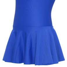 Photo5: Junior Kids Leotard, 'LEICA' Royal blue, Pinch gather in the neck with skirt. Cool & Dry, UPF50+ (5)