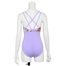Photo2: Womens Leotard, 'CANNA'  Lavender, Two(2) Crossed shoulder straps, Cool & Dry, UPF50+ (2)