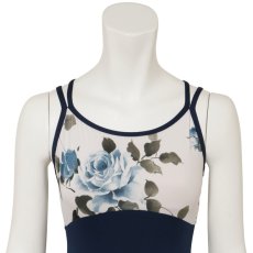 Photo4: Womens Leotard, 'CANNA Rose', Two(2) Crossed shoulder straps, Cool & Dry, UPF50+ (4)