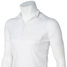 Photo5: Mens Leotard, "MUNAKATA" White, Fitted muscle zip-up T-shirts, Cool & Dry, UPF50+ (5)