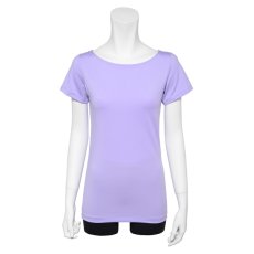 Photo1: Ballet Dance wear,  French sleeve T-shirts,  Lavender (1)