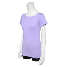 Photo2: Ballet Dance wear,  French sleeve T-shirts,  Lavender (2)