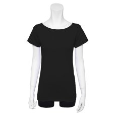 Photo1: Ballet Dance wear,  French sleeve T-shirts, Black (1)