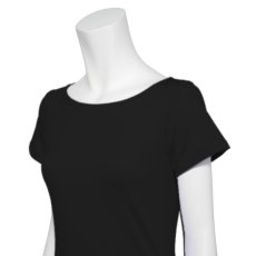 Photo4: Ballet Dance wear,  French sleeve T-shirts, Black (4)