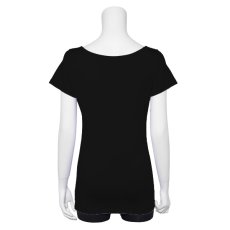 Photo3: Ballet Dance wear,  French sleeve T-shirts, Black (3)